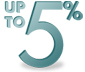 up to 5%